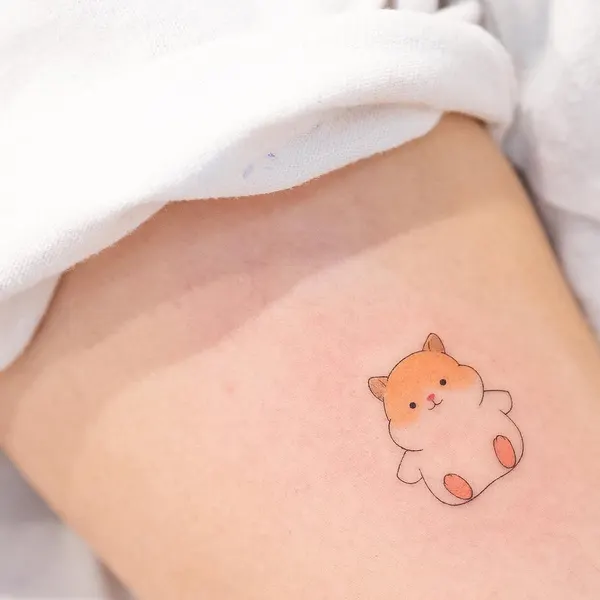 Mini, 소녀, 마녀, 장면, 삼족오, 오니, 카툰, 텐구, 커버업, 우키요에, 초소형 타투