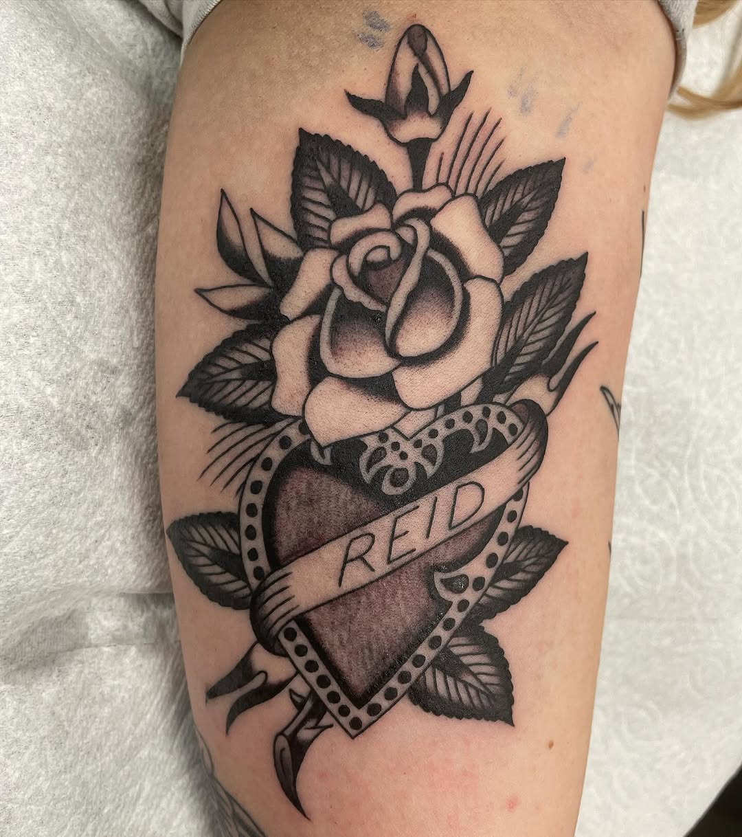 Flower, Rose, Lettering