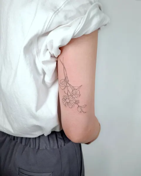 Flower, Lettering
