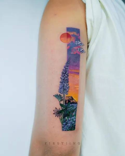 섬, Flower, 배경, 사막, 풍경, 야자수