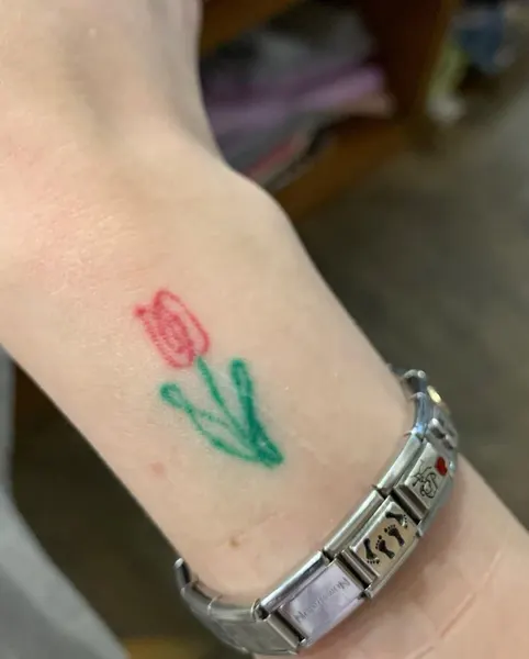 Flower, Lettering