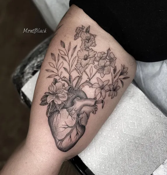 Flower, Rose, 폐, 하트, 심장 해부도