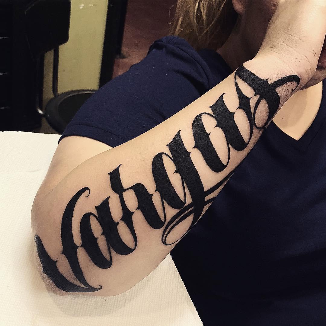 Lettering, 고딕 레터링, 서예, 타자기 폰트
