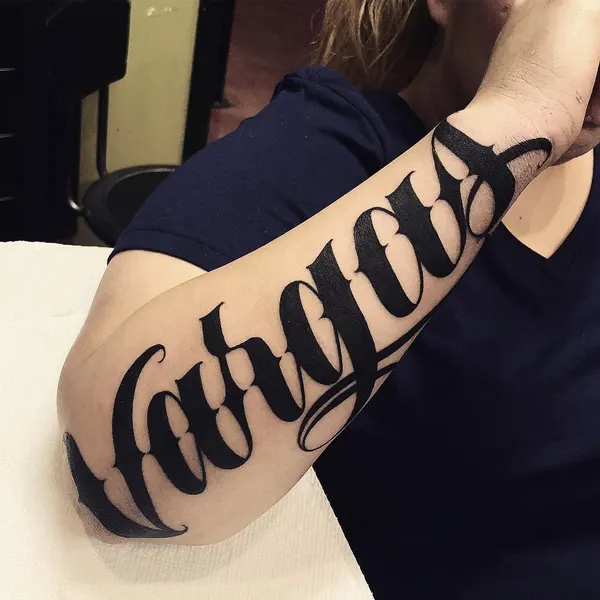 Lettering, 고딕 레터링, 서예, 타자기 폰트