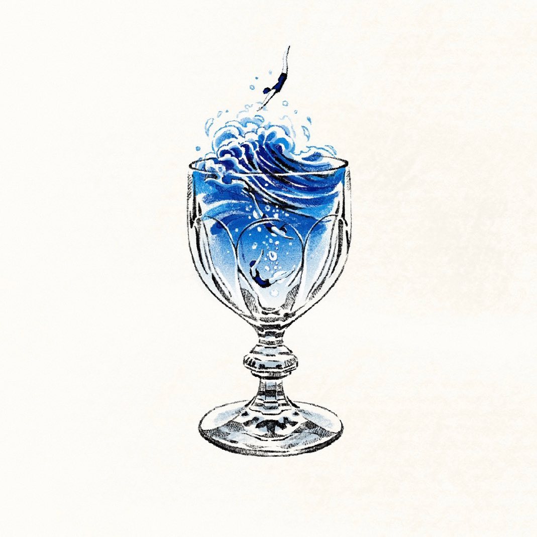 Flower, 와인잔