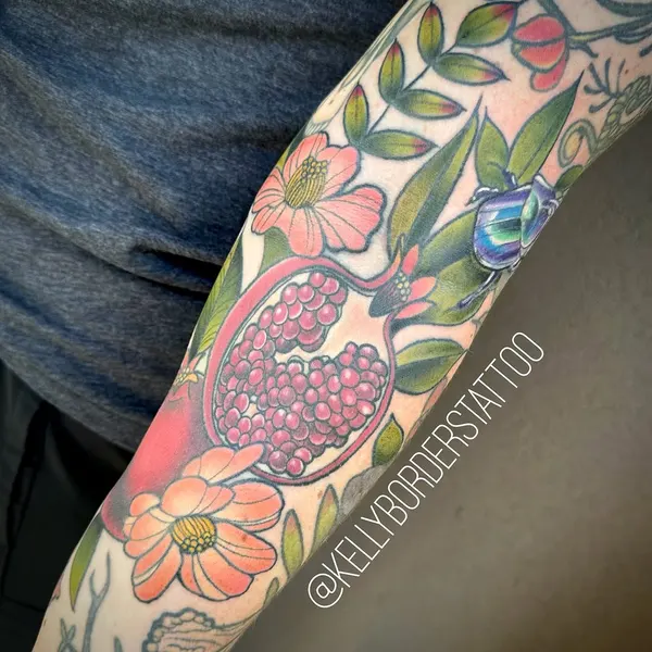 Flower, Rose, 과일, 석류, 딸기