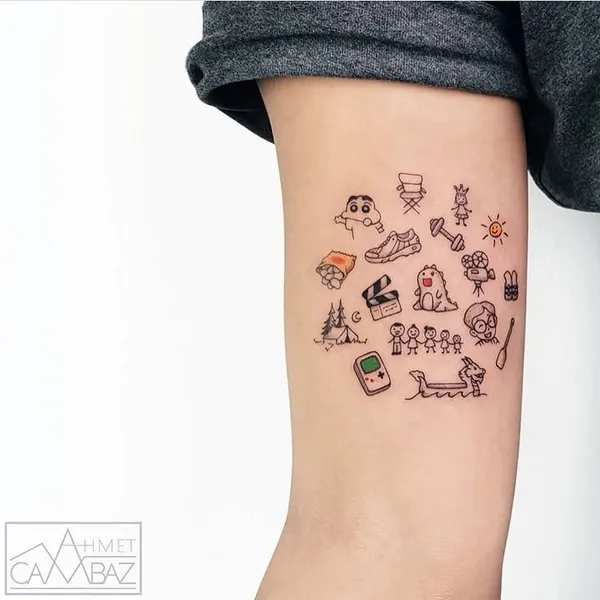 게임, 영화, 가족, 우정, 카툰, 한복, 가족 타투, Mini