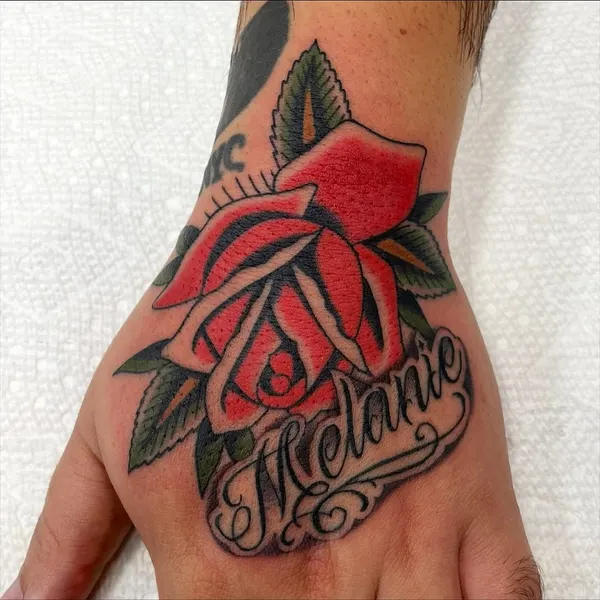Flower, Rose, Lettering