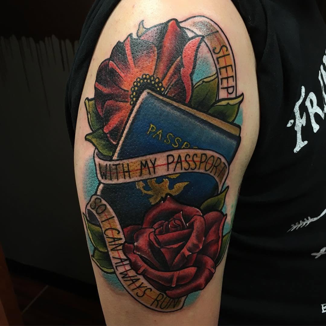 Flower, Rose, Lettering