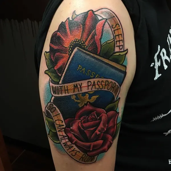 Flower, Rose, Lettering