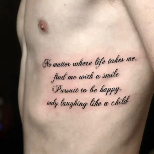 Lettering, 문구, 시, 가사, 추모 문구, 지혜, 추모 타투, 올드 잉글리시