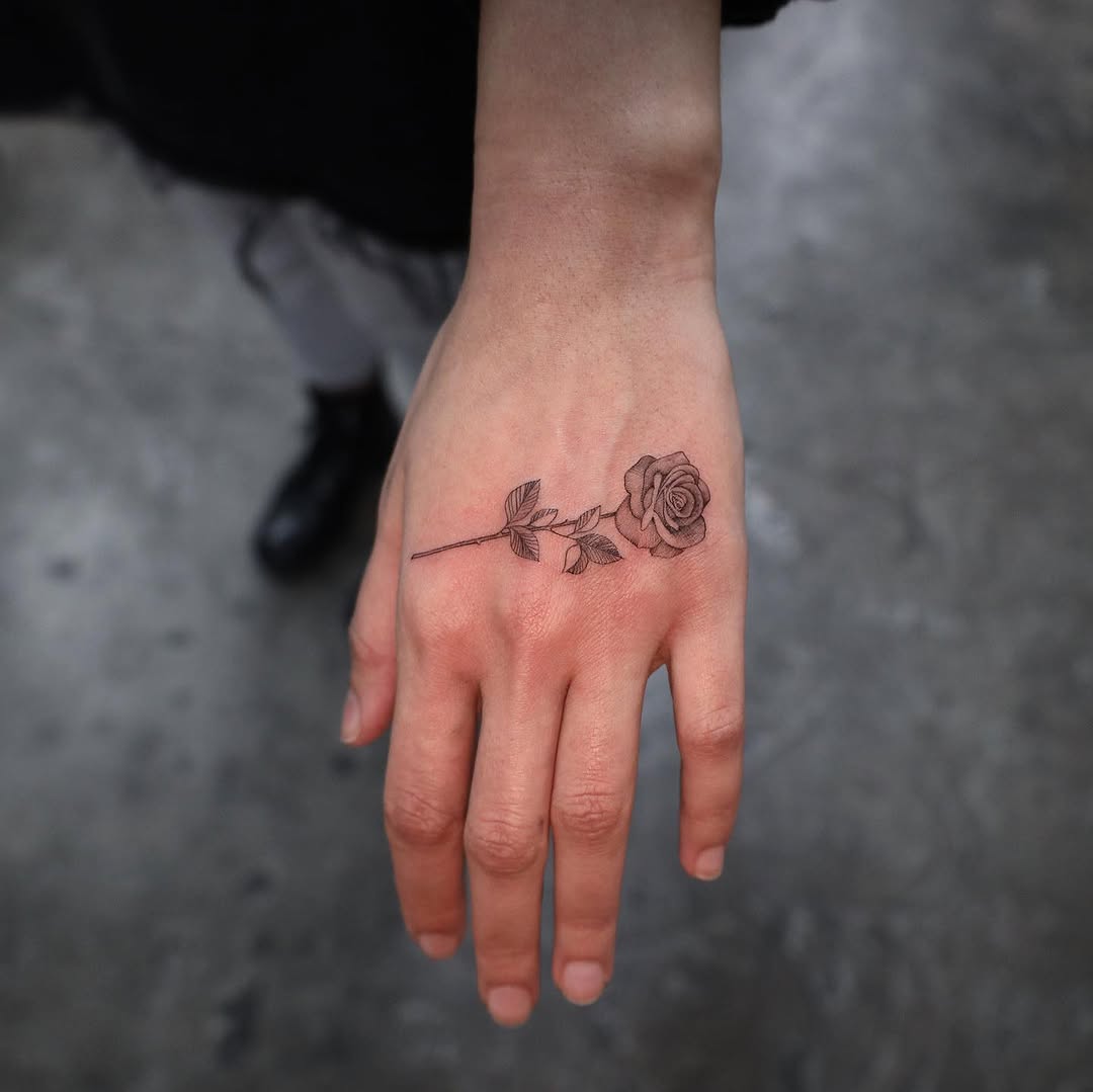 Flower, Rose, Lettering