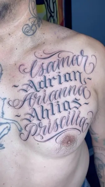 Lettering, 가족 이름