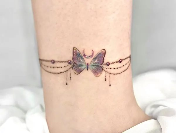 Nature, Animal, 발찌, 나비, 요정, 잠자리, 주얼리, 이레즈미, 나방, 리본, 팔찌, 작은 타투