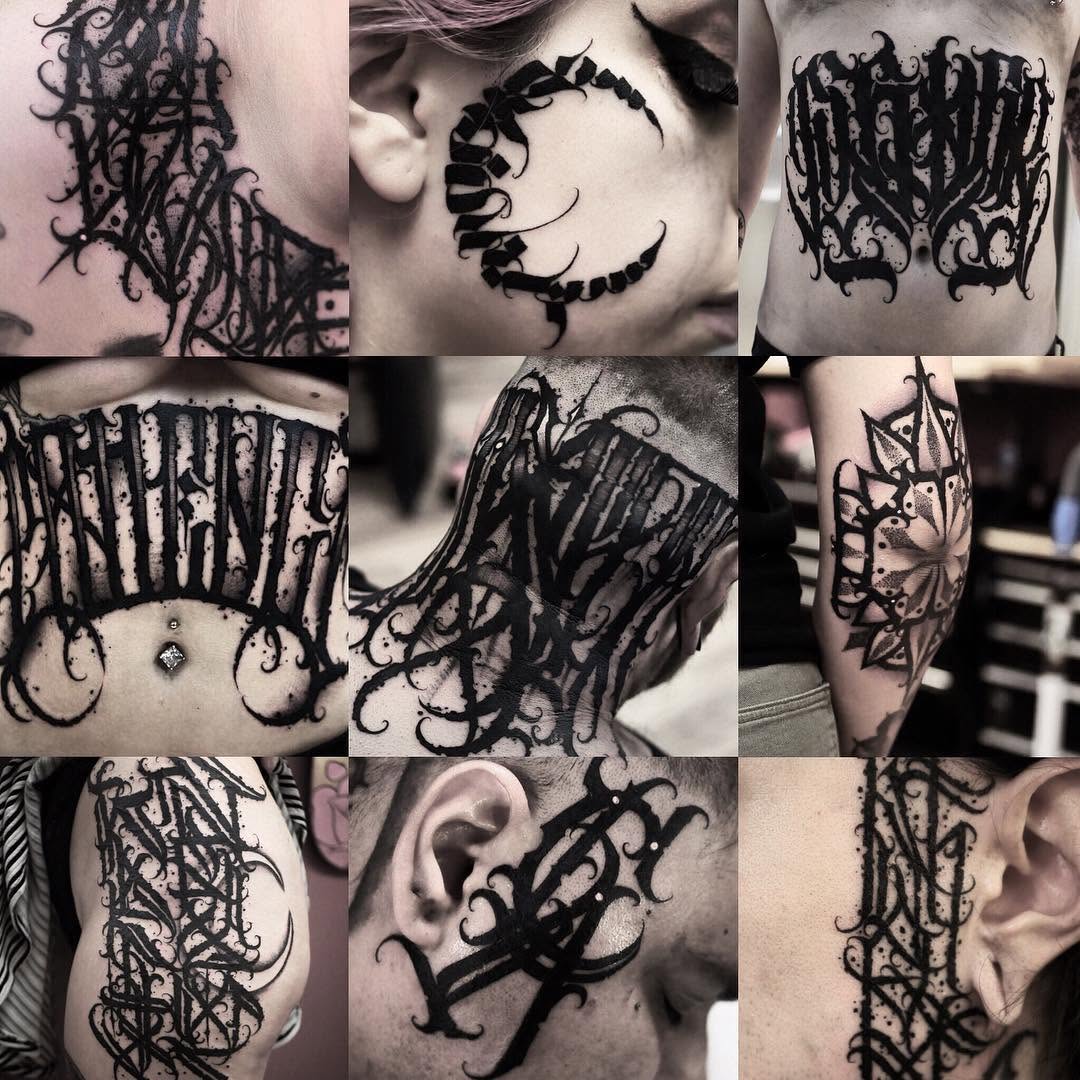 Flower, Lettering