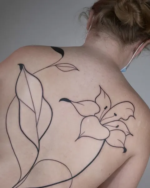 Flower, Nature, 등 전체 타투, 보디수트