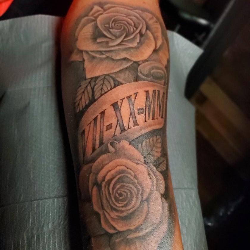 Flower, Rose, Lettering