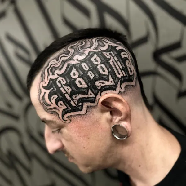 뇌, Lettering, 파도 문양