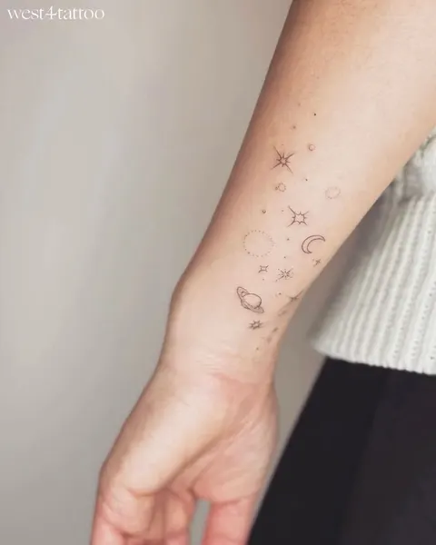 별, 별들, Mini, Lettering, 성좌, 혜성