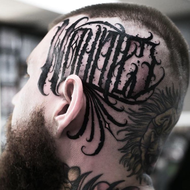 뇌, Lettering