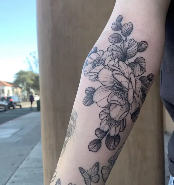 Flower, Lettering