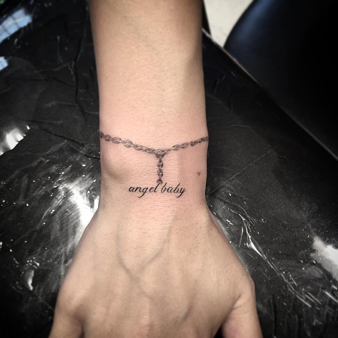 Mini, Lettering, 무한, 믿음, 발찌, 영원, 체인, 팔찌, 십자가, 주얼리, 밴드, 화살, 이니셜, 가시철사