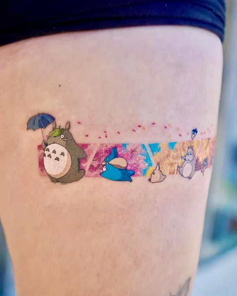 강, Mini, 섬, 호수, 여행 타투