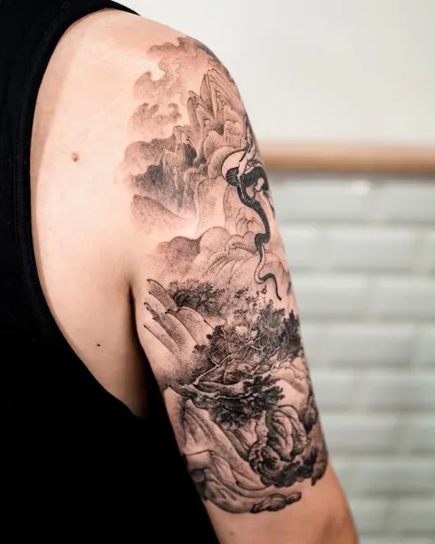 Dragon, 구름 문양, 구름 배경, 일본 구름, 일본 파도, 한국 구름, 풍경