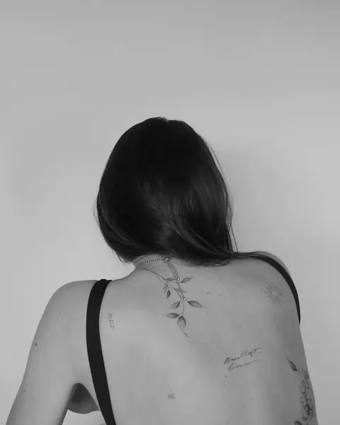 Flower, 커버업, 보디수트, 체인, 게이샤, 실루엣, 이레즈미