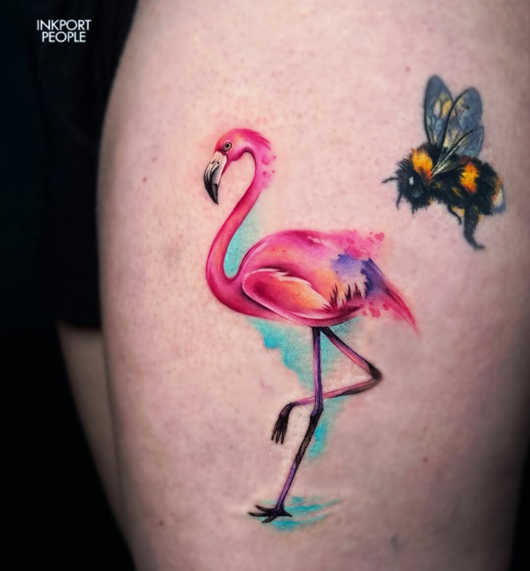 Flower, Animal, 플라밍고