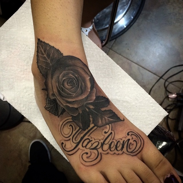 Flower, Rose, Lettering