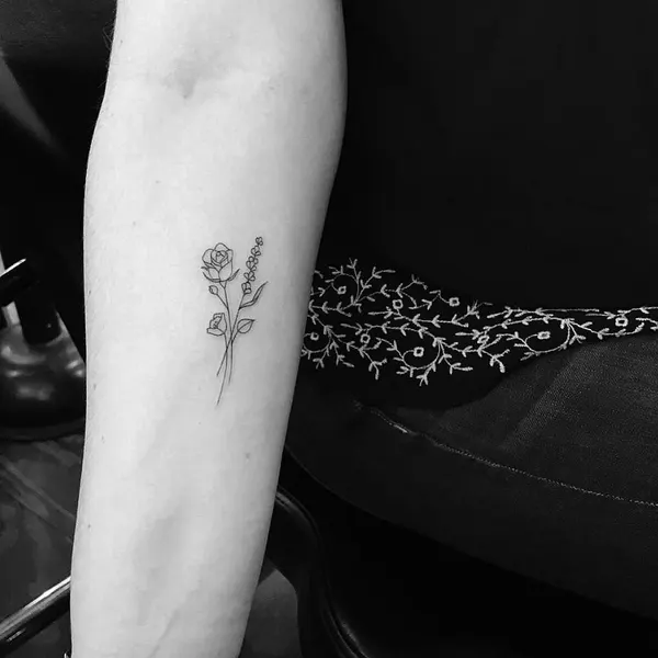 Flower, Lettering