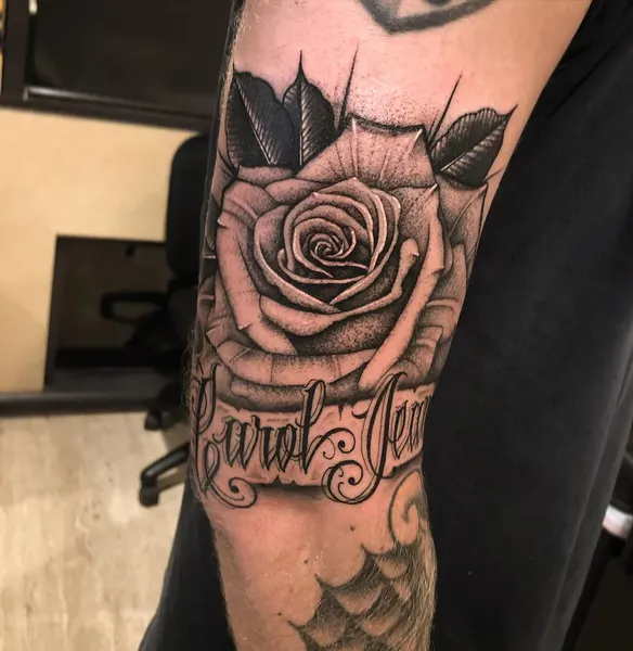 Flower, Rose, Lettering