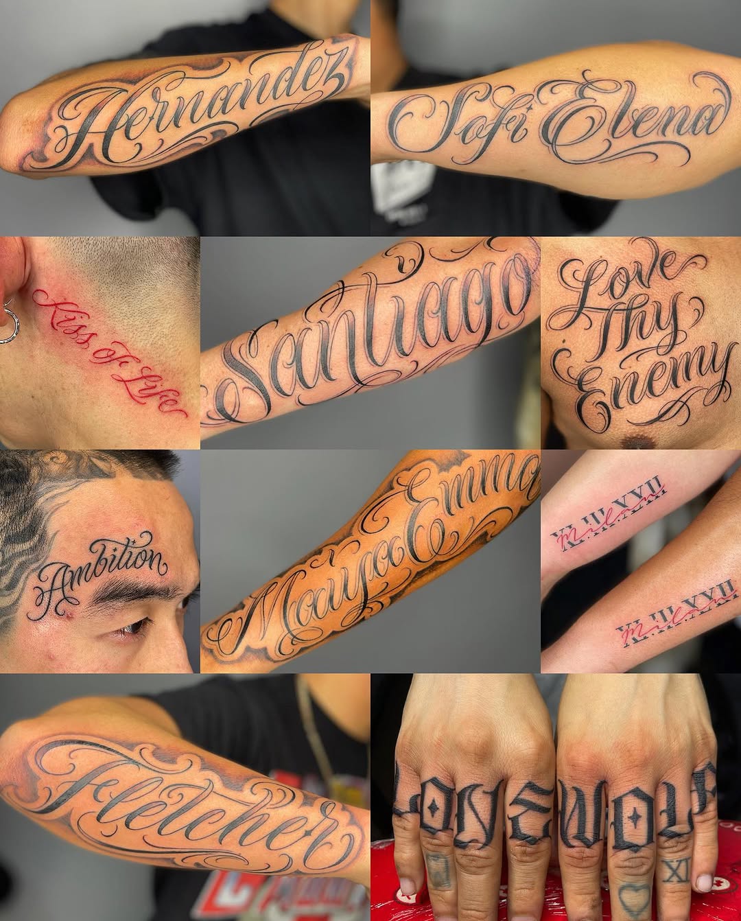 Lettering, 추모 문구, 고딕 레터링