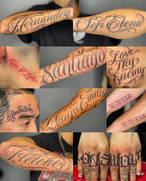 Lettering, 추모 문구, 고딕 레터링