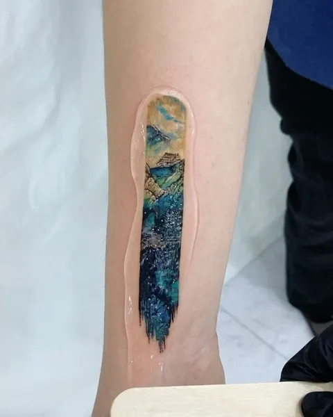 바다, 산호, 붓, 은하, 파도, 오로라