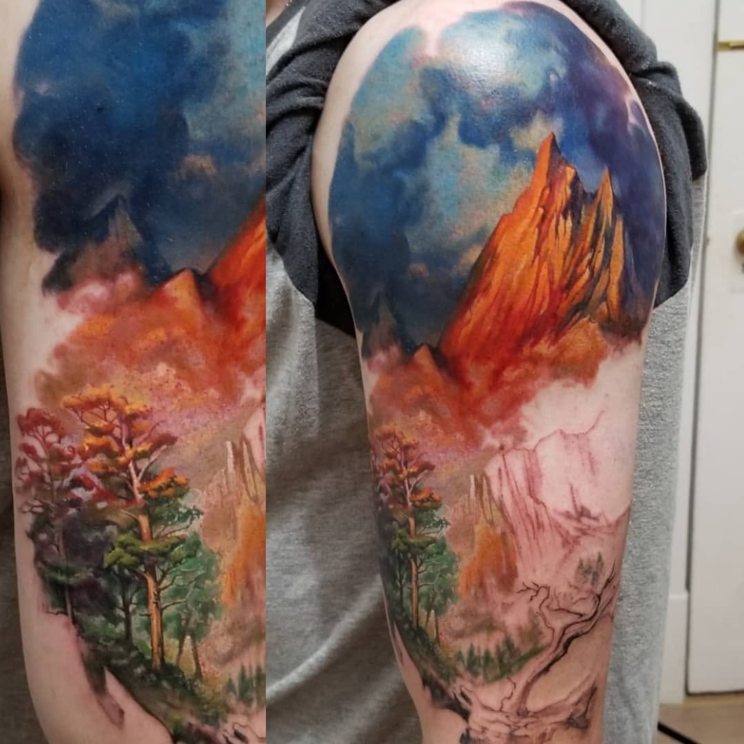 Nature, 풍경, 화산, 구름 배경
