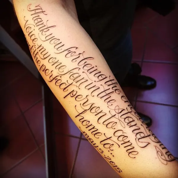 Lettering, 추모 문구, 서예