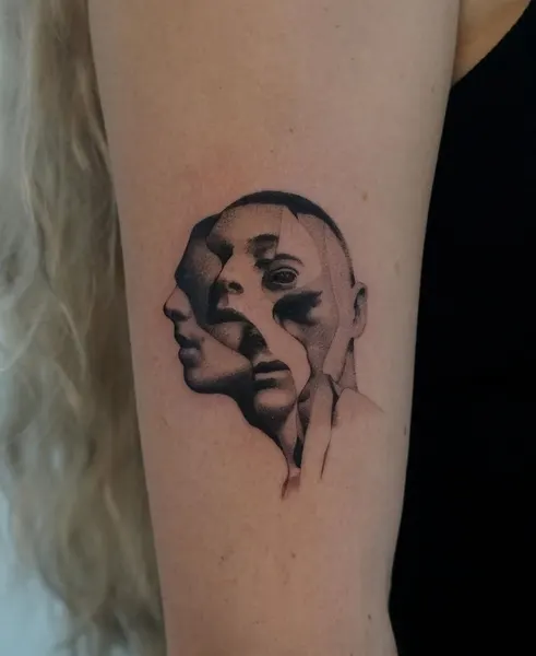 얼굴, 남성, 뇌신, 오니, 유령, 텐구, 펑크, 한야, 게이샤, 다루마, 삼족오, 초현실, 어릿광대, 우키요에, 큰 타투, 연기, 풍신, 그래픽, 노리개, 카메라, 카타나