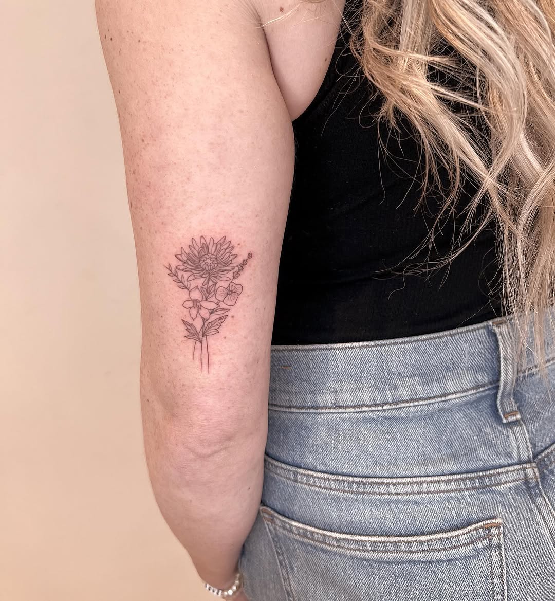 Flower, Lettering