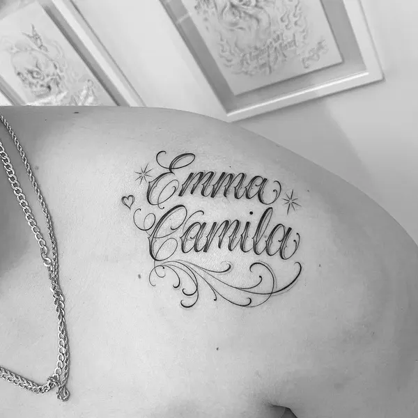 Lettering, 가족, 가족 이름, 가족 타투
