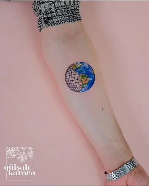 지구, 지도, 행성, 지구본, 여행 타투
