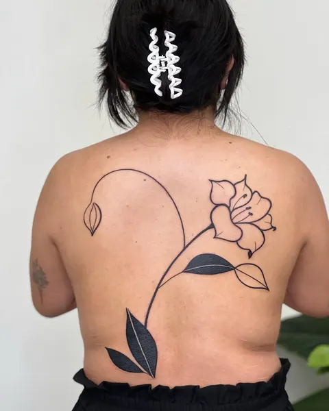 Nature, Flower, 탄생화, 보디수트, 등 전체 타투