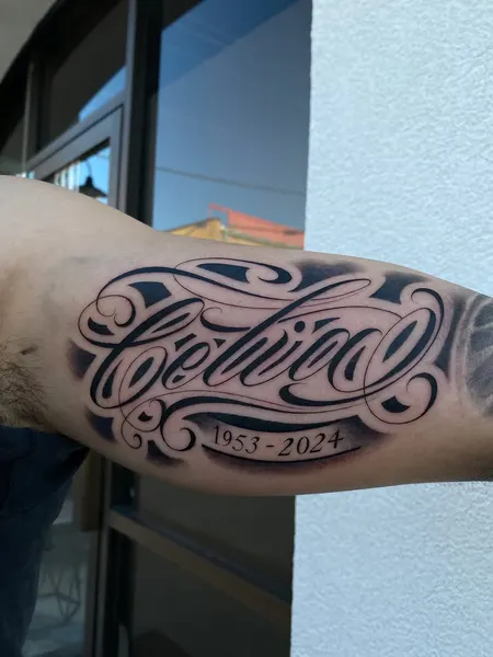 Lettering, 추모 문구, 올드 잉글리시, 출생년도