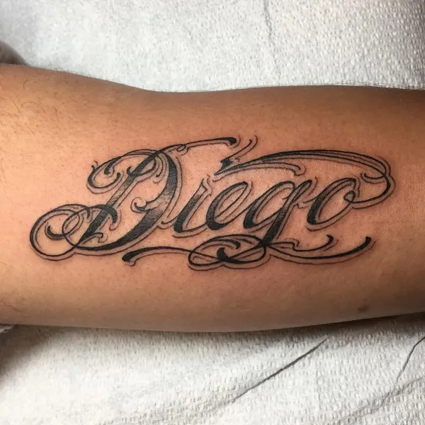 Lettering, 이름, 고딕 레터링, 단어, 치카노, 타자기 폰트