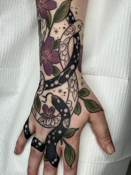 Dragon, Flower, Rose