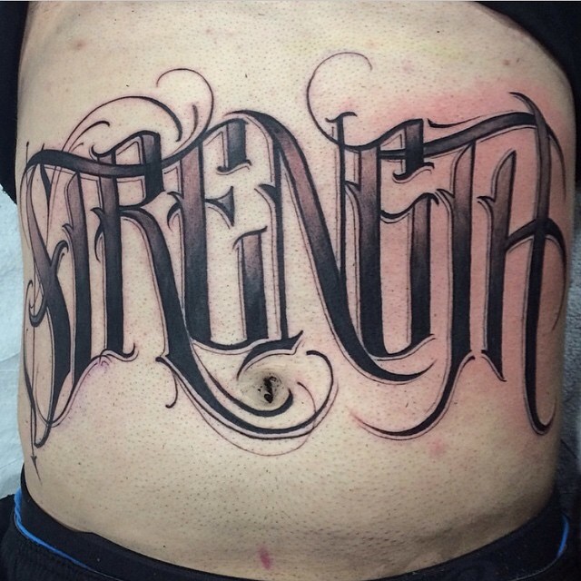 이름, 가족 이름, 고딕 레터링, Lettering