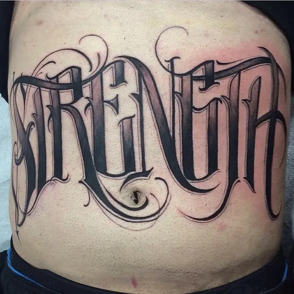 이름, 가족 이름, 고딕 레터링, Lettering