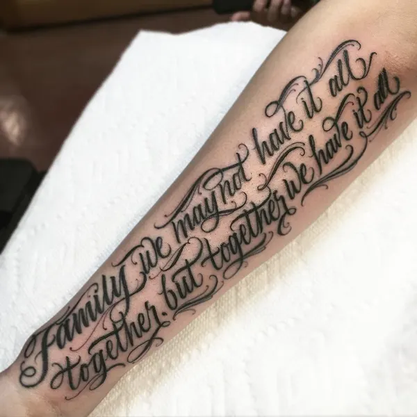 Lettering, 가사, 추모 문구, 올드 잉글리시, 문구