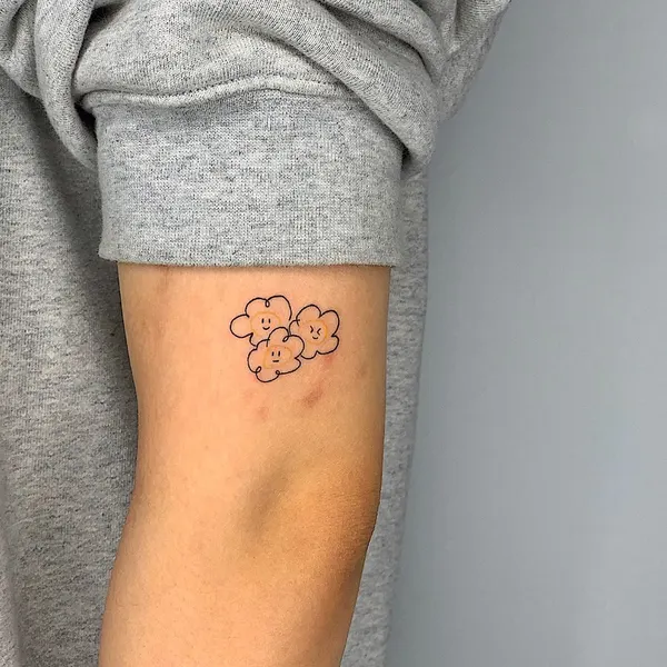 Lettering, 비, 구름, 구름 배경, 한국 구름